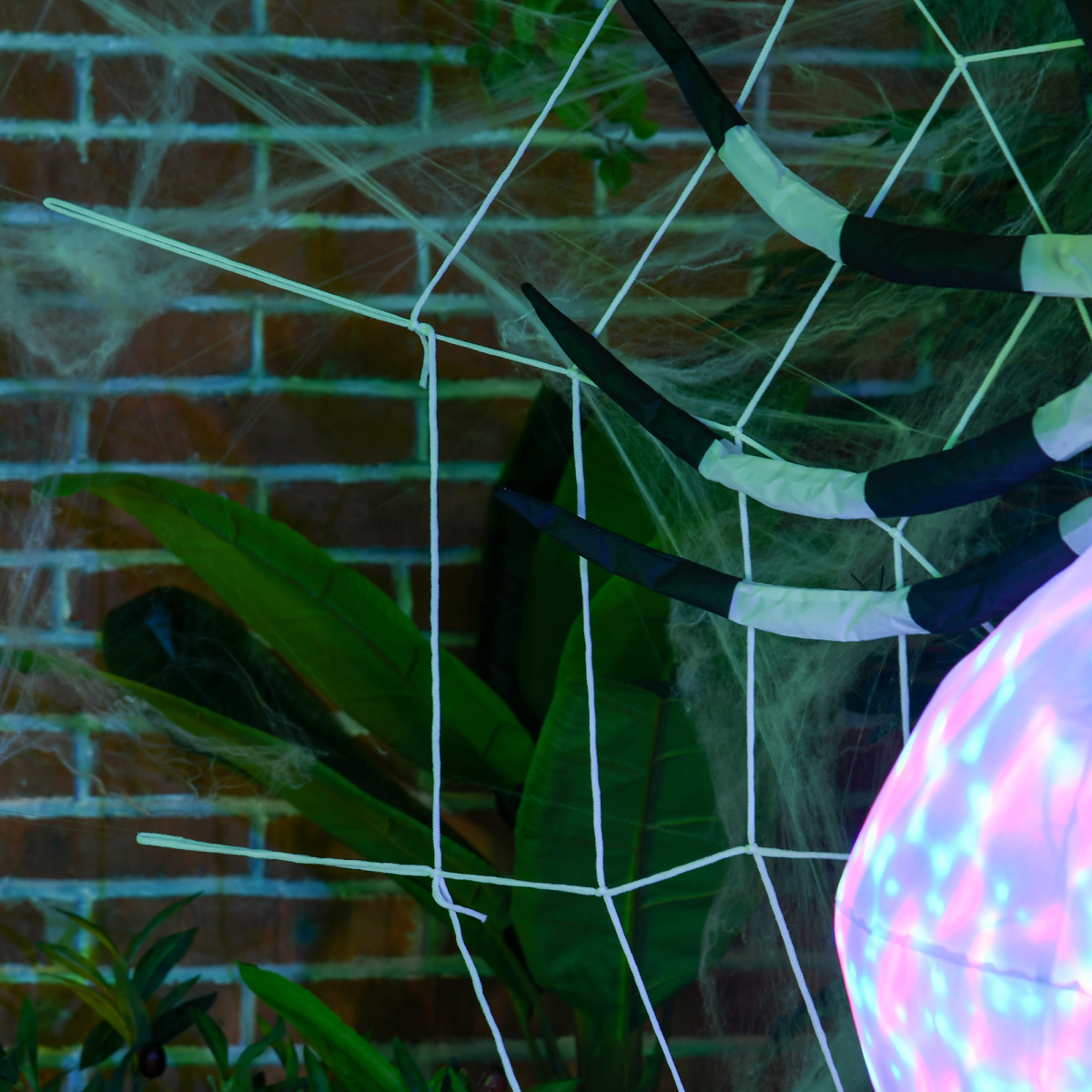 5FT Halloween Inflatable Spider with LED Eyes - Outdoor Garden Display