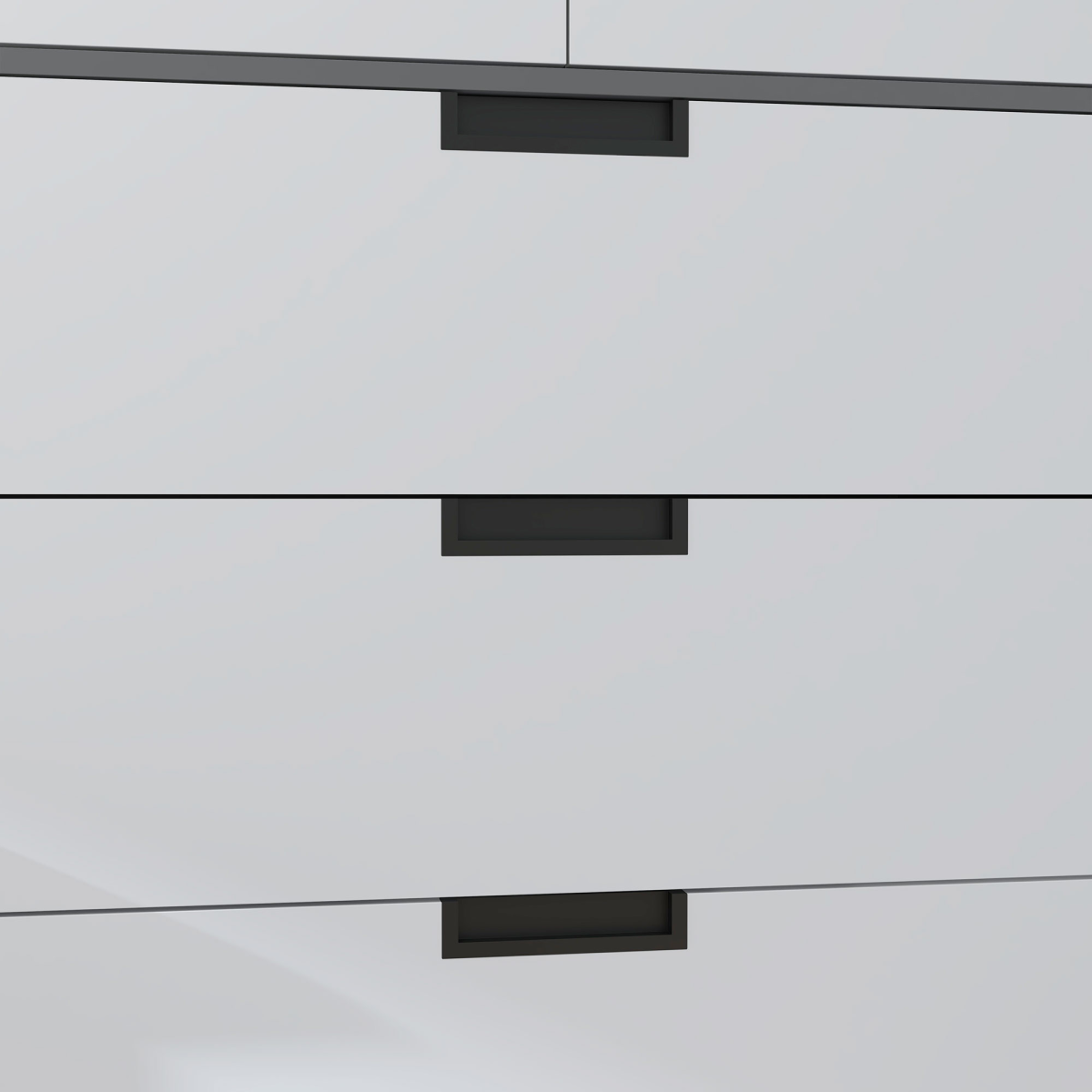 2-Door Wardrobe with 3 Drawers & Hanging Rod – Grey