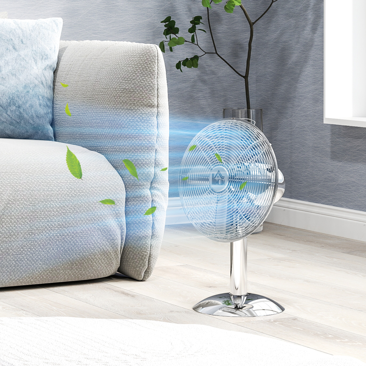 12” Metal Desk Fan: Powerful Breeze with 3 Speeds & Wide Oscillation