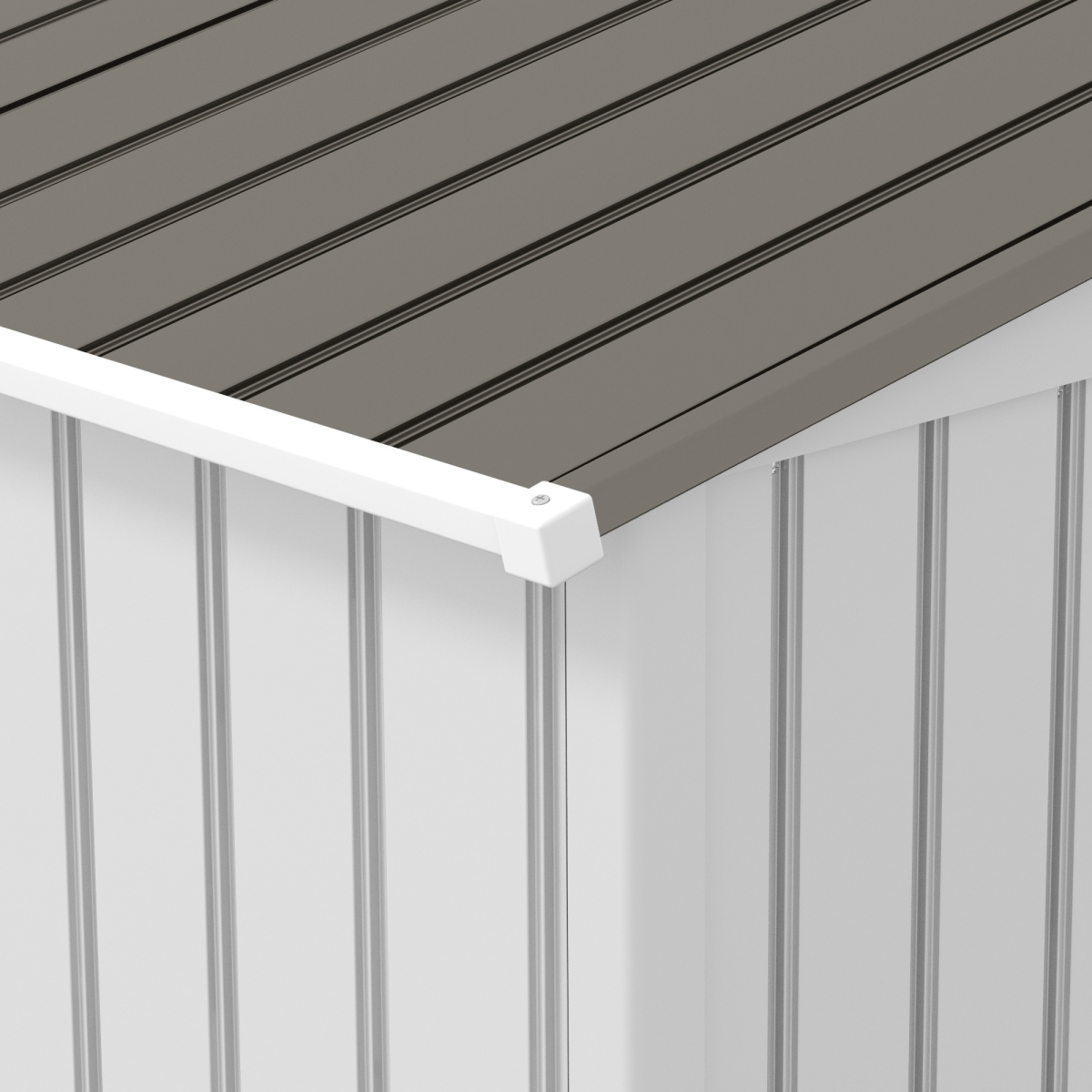 Premium Large Garden Shed Storage with Sliding Doors - Metal Roof, Silver