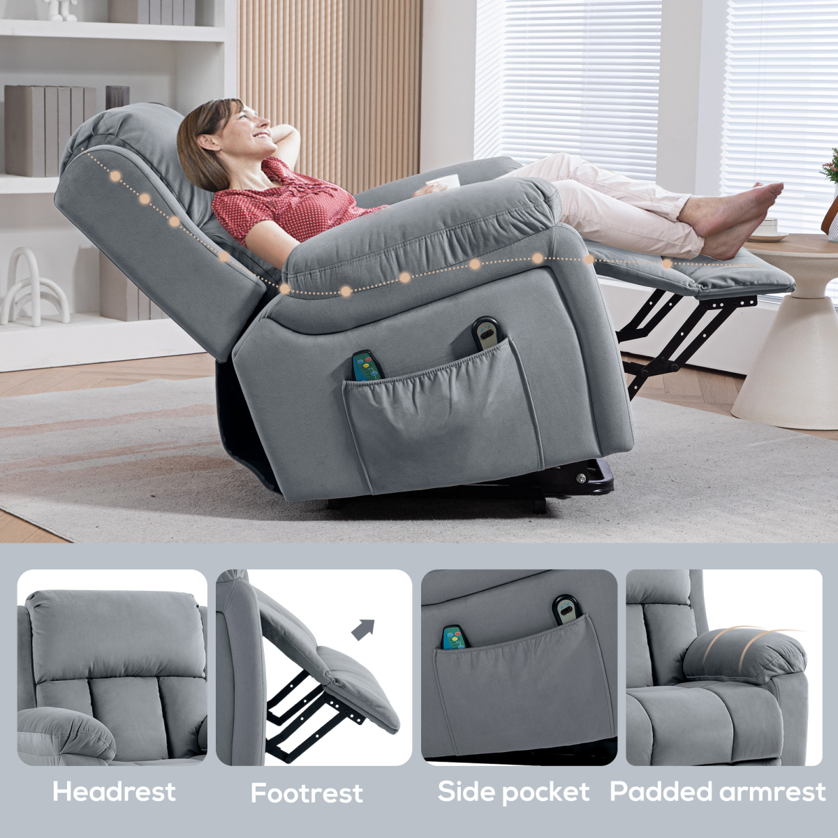 Electric Lift Chair: Recliner with Massage & Heat for Ultimate Relaxation