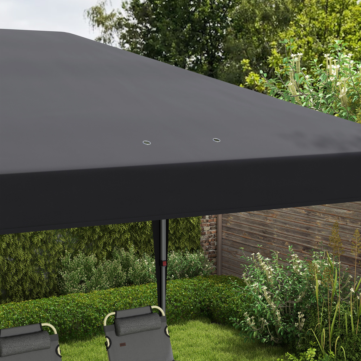 3x6m Pop-Up Gazebo with Adjustable Steel Frame, Heavy-Duty Canopy