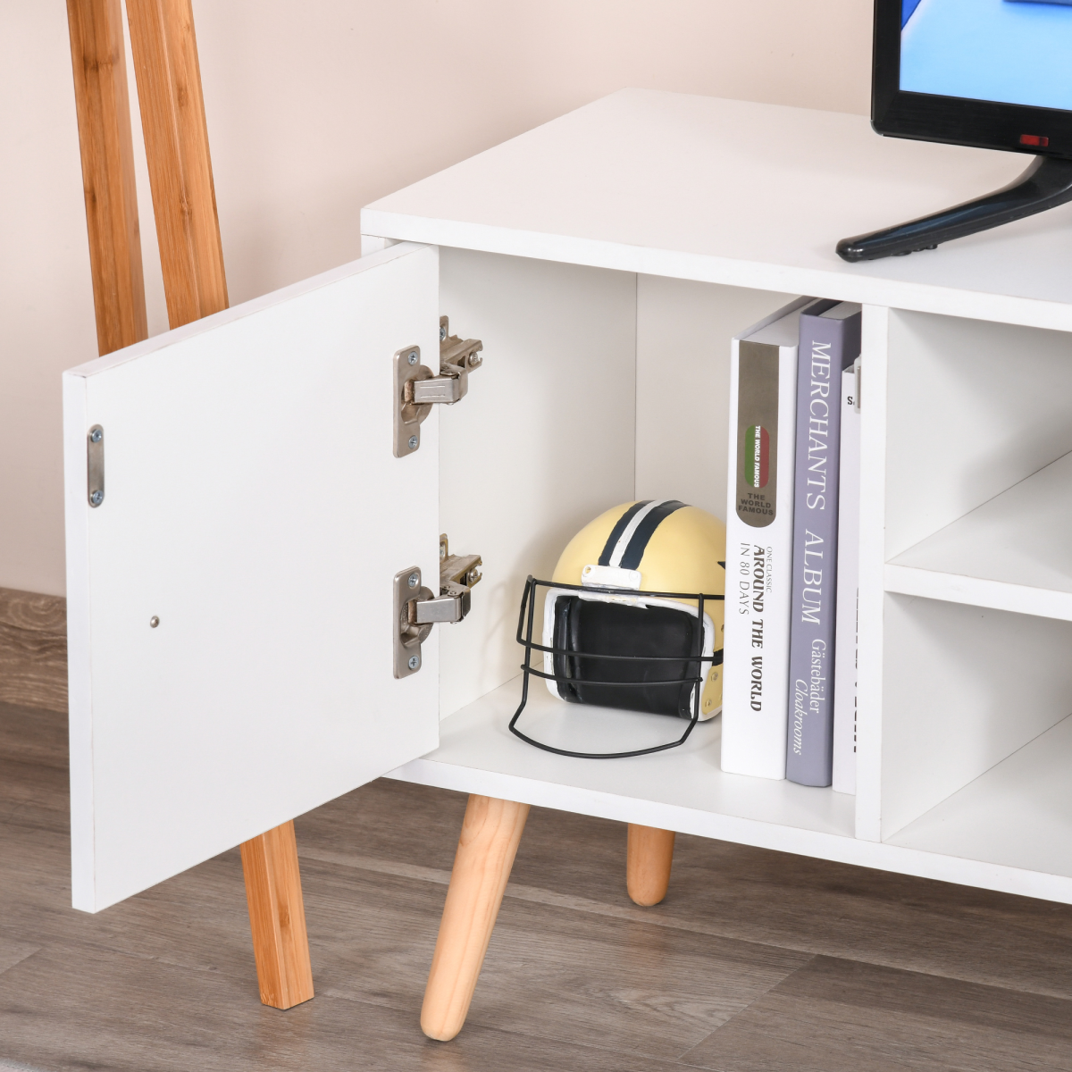 Scandinavian Modern TV Stand - Sleek Storage Console for a Chic Living Room