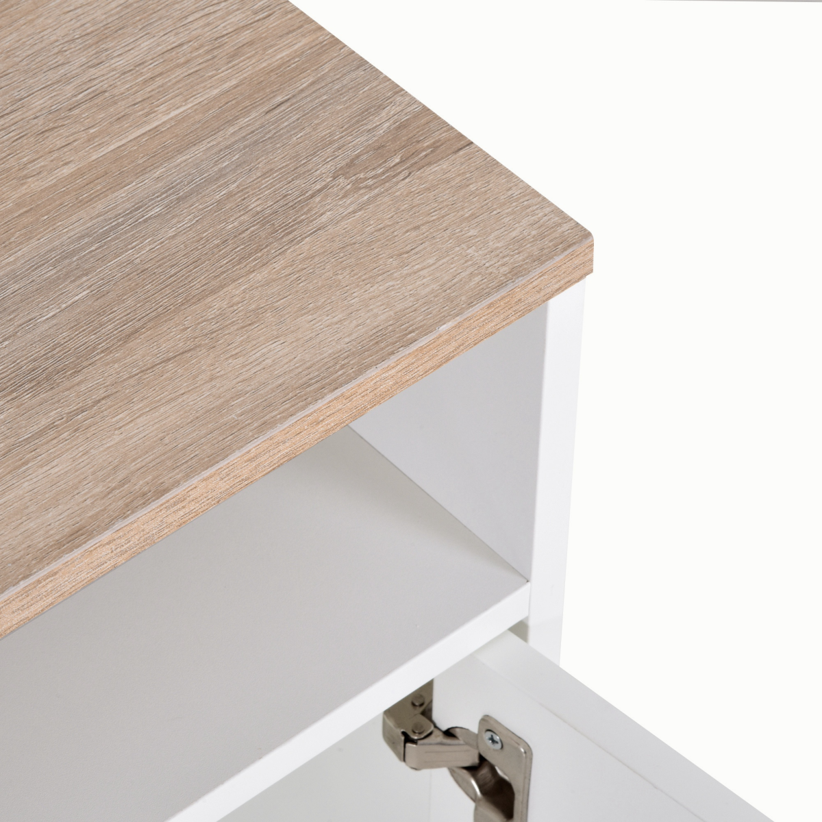 Stylish 42" Home Office TV Stand with Cabinets & Open Shelves - Versatile Storage