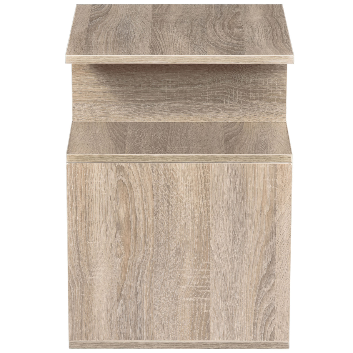 Oak 3-Tier Side End Table, 55cm High, 10kg Load Capacity