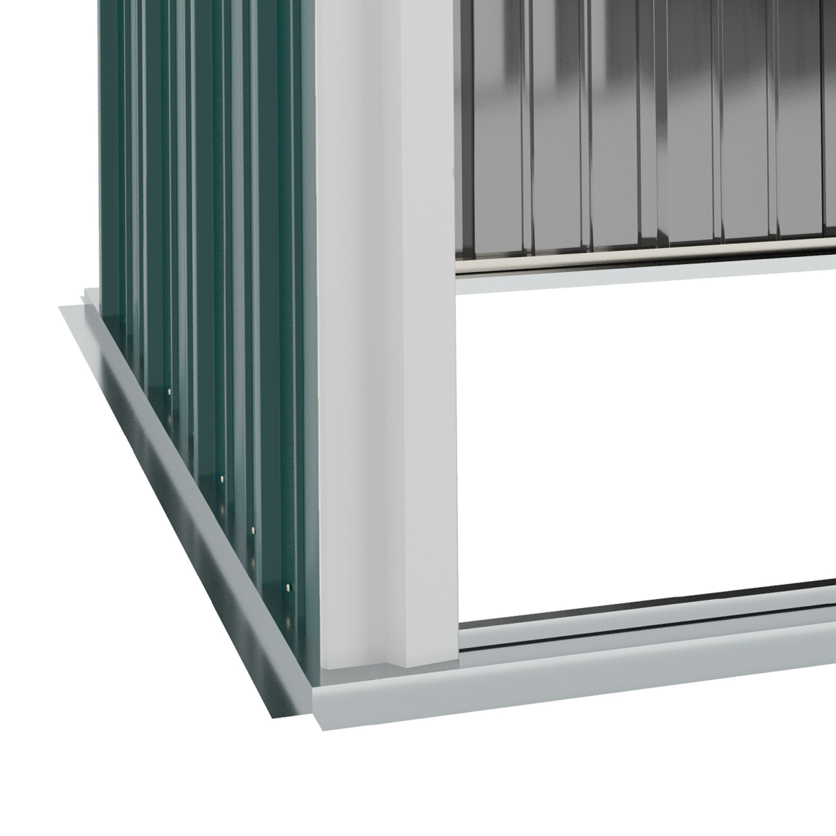 Steel Garden Shed with Lockable Door - Large, Weatherproof, Green