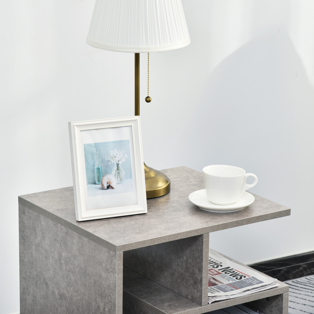 Funky 3-Tier Side Table with Open Shelves for Stylish Storage & Display