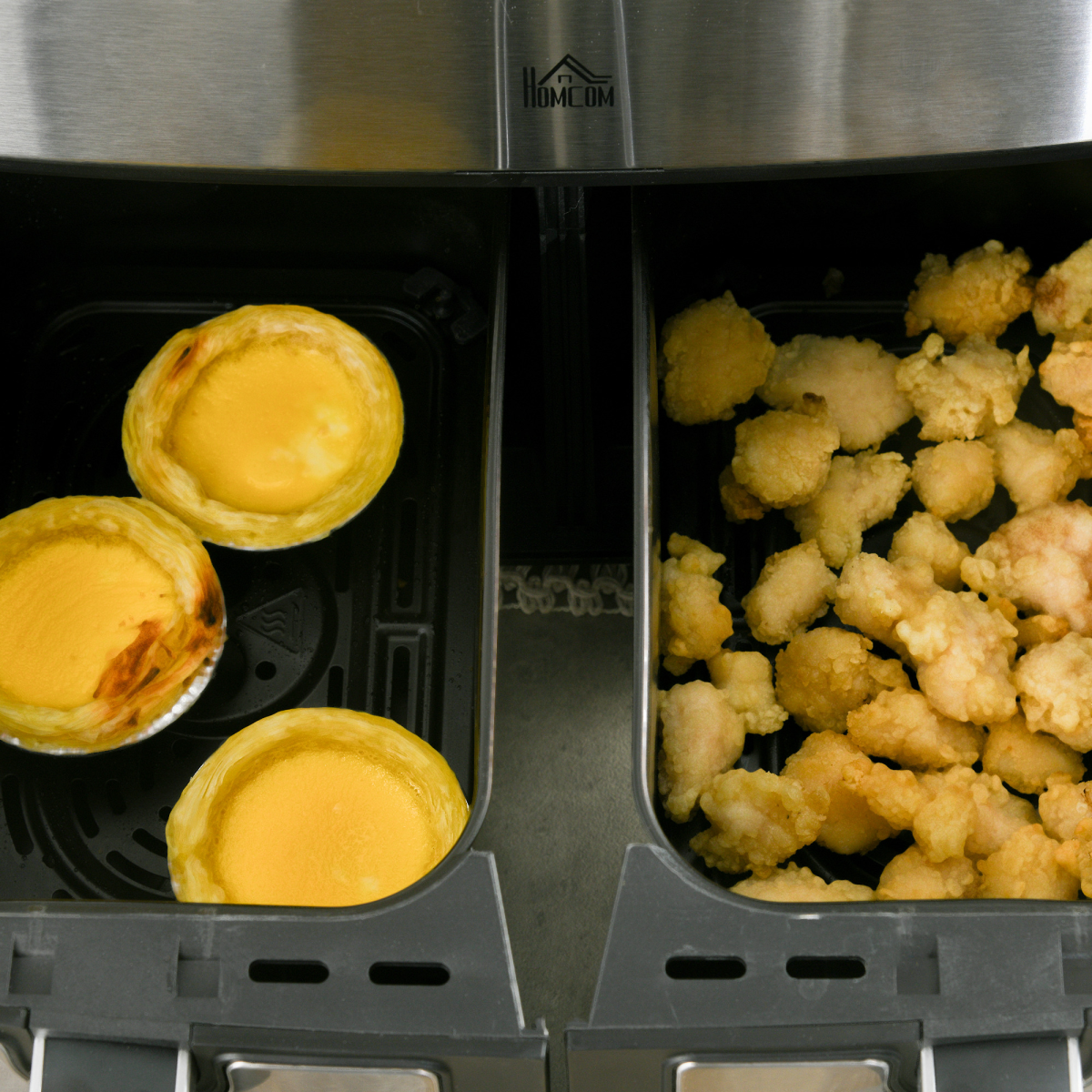 Oil Free Dual Air Fryer 10-in-1 8L w/ Sync Cook & Sync Finish Timer 2400W