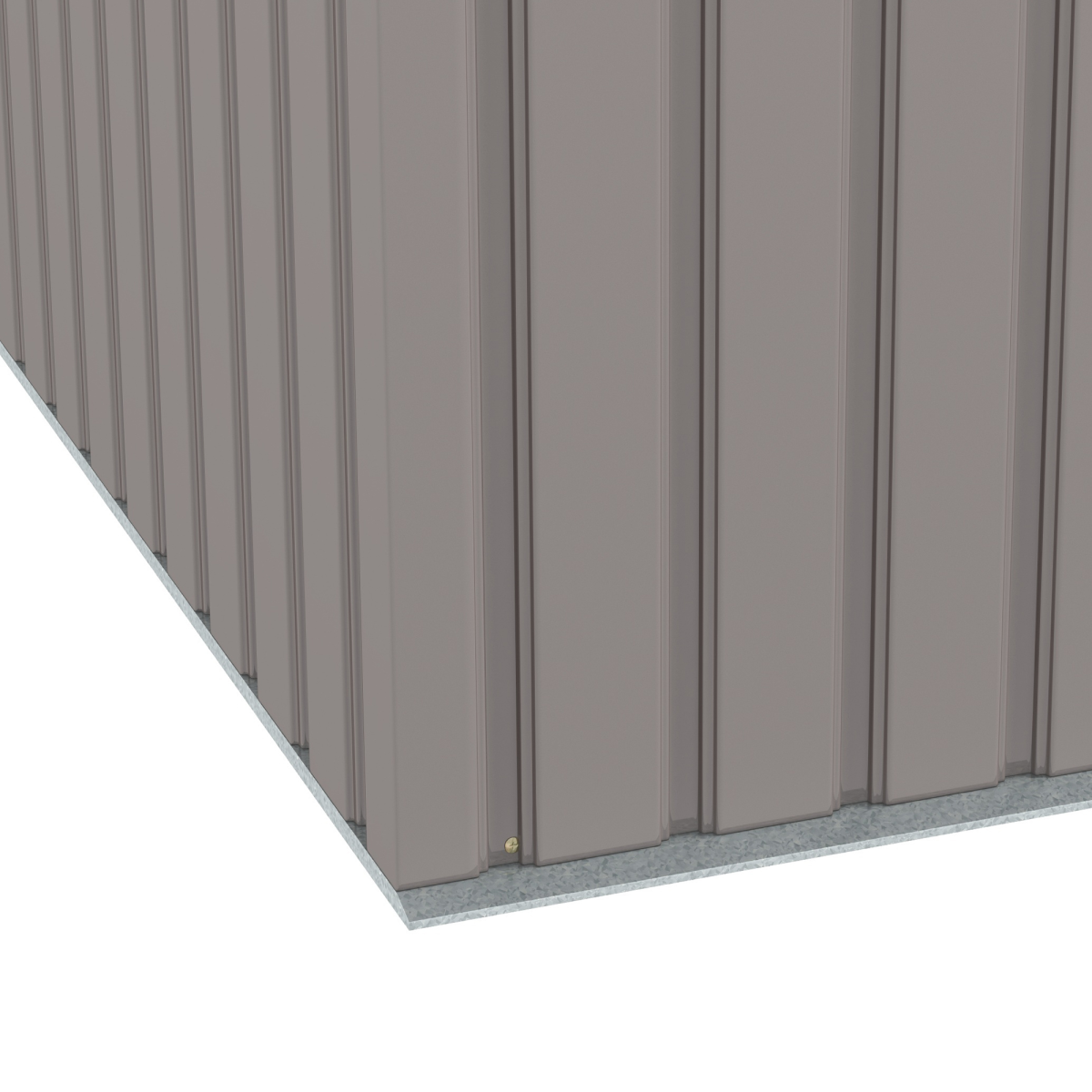 Light Grey Metal Garden Storage Shed with Tool Box, 280x130x158-172cm