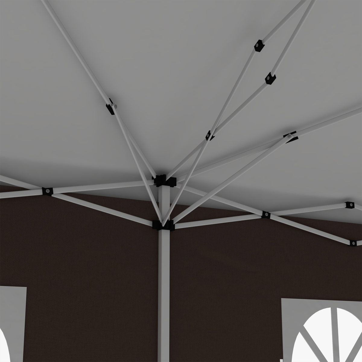 3x6m Pop-Up Gazebo: Height-Adjustable Party Tent with Storage Bag - Black