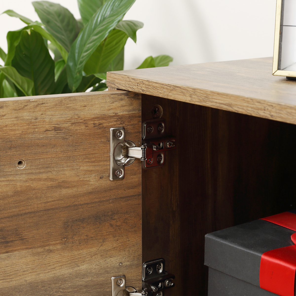 Industrial Chic TV Stand for 50” TVs with Ample Storage & Style