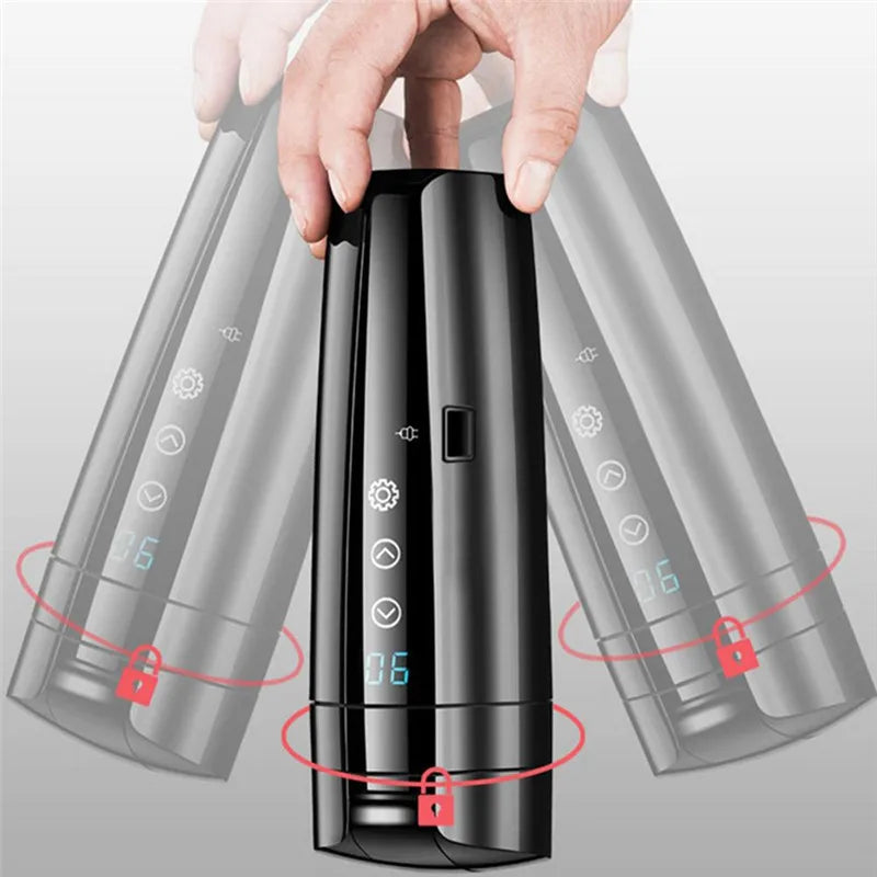 Ultimate Portable Electric Stainless Steel Car Mug with LCD Temperature Display for Perfect Coffee and Tea on the Go