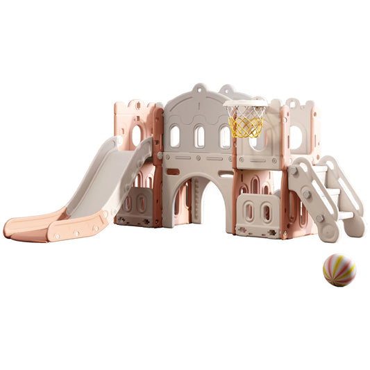 Kidkid Versatile Toddler Playset with Slide & Basketball Hoop - Perfect for Ages 1-3!