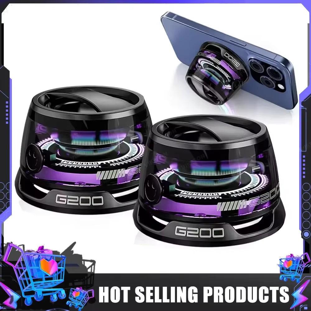Portable Bluetooth Speaker G200 RGB Speaker BT5.3 Mini Sound Box 7 Hours Playback Phone Holder