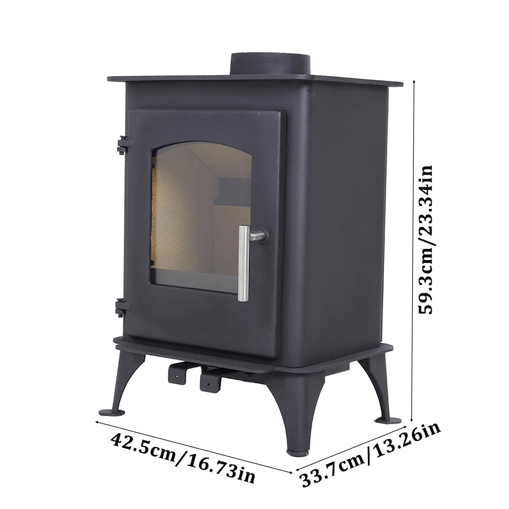 Voltsify Freestanding 5KW High Efficiency Wood Burning Stove Fireplace