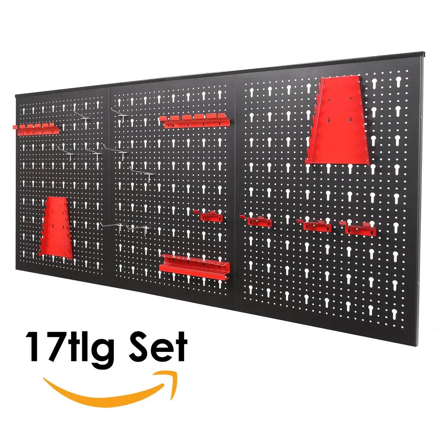 Transform Your Space with the Fixkit Perforated Metal Wall Tool Organizer – Complete Set with Hooks! 🛠️✨