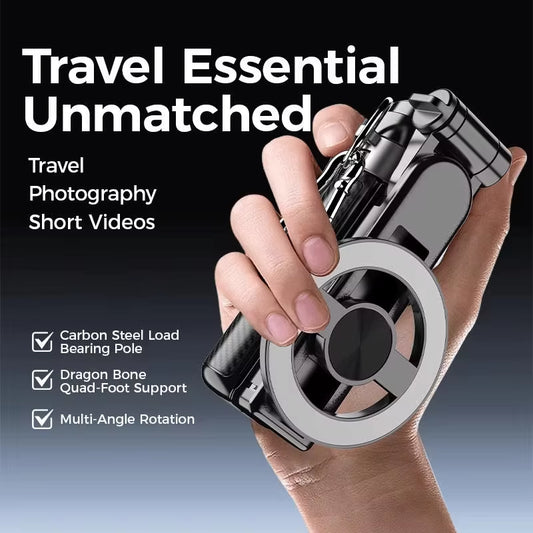 4-In-1 Multifunctional Magnetic Mini Selfie Stick with 360° Rotation Wireless Bluetooth