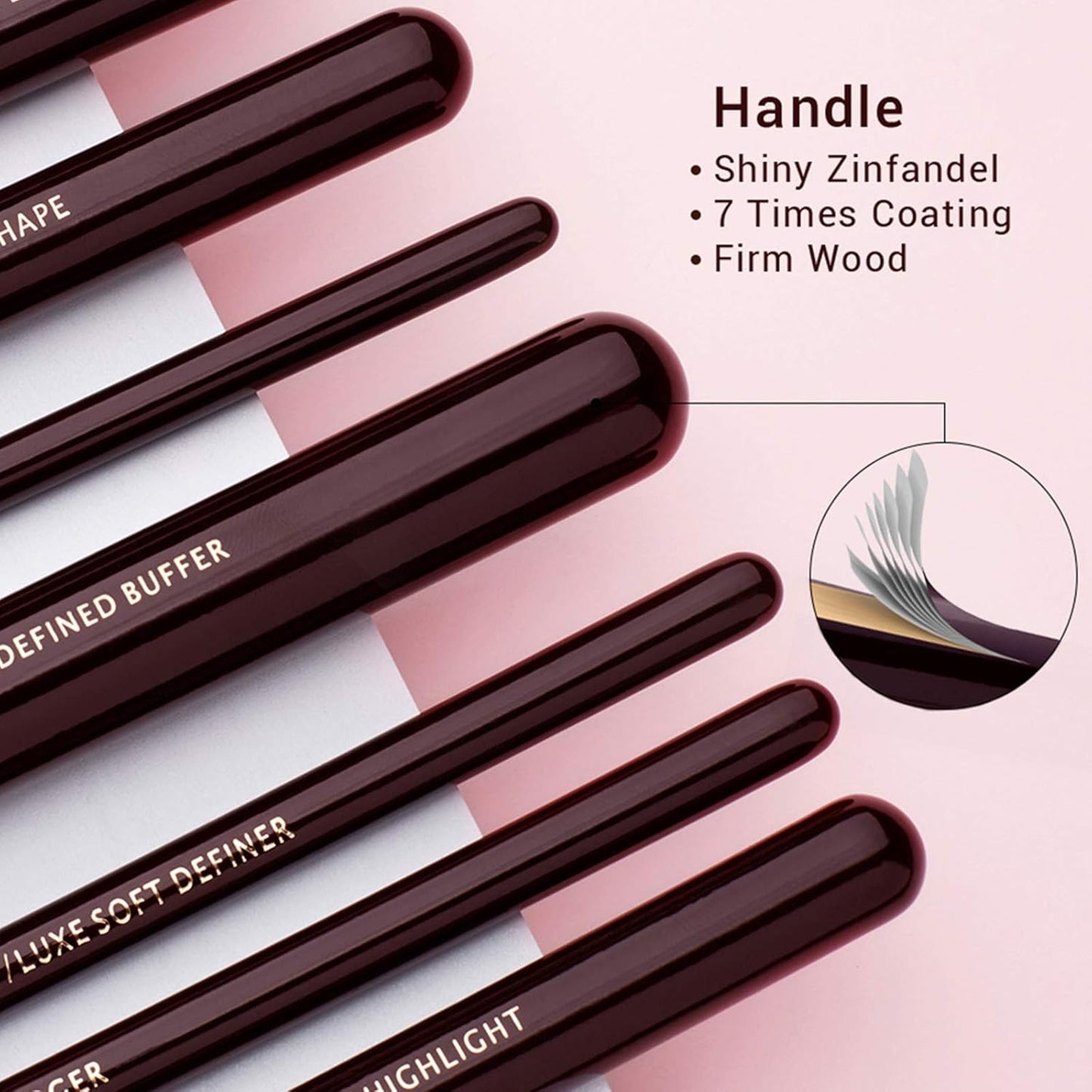 25PCS Professional Makeup Brush Set - Premium Natural Brushes for Foundation, Eyeshadow, Blending, Concealer, Blush & Highlight - T280