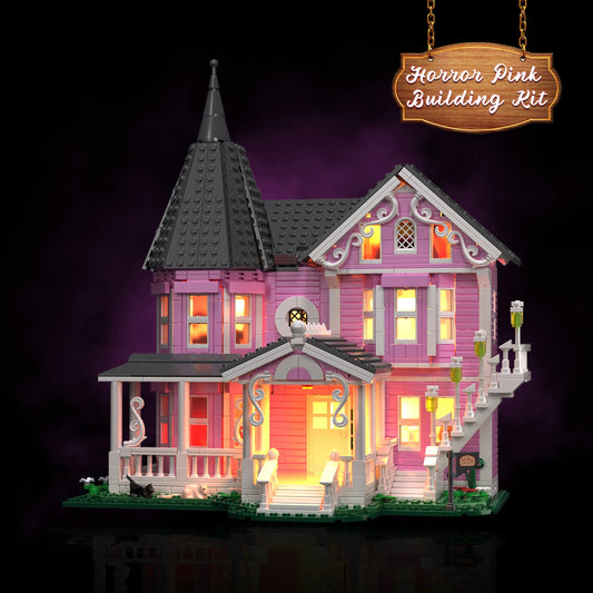 1370PCS Pink Palace Building Block Set Movie Apartment Architecture Model Brick Toys Christmas Gift for Boys＆Girls Kid