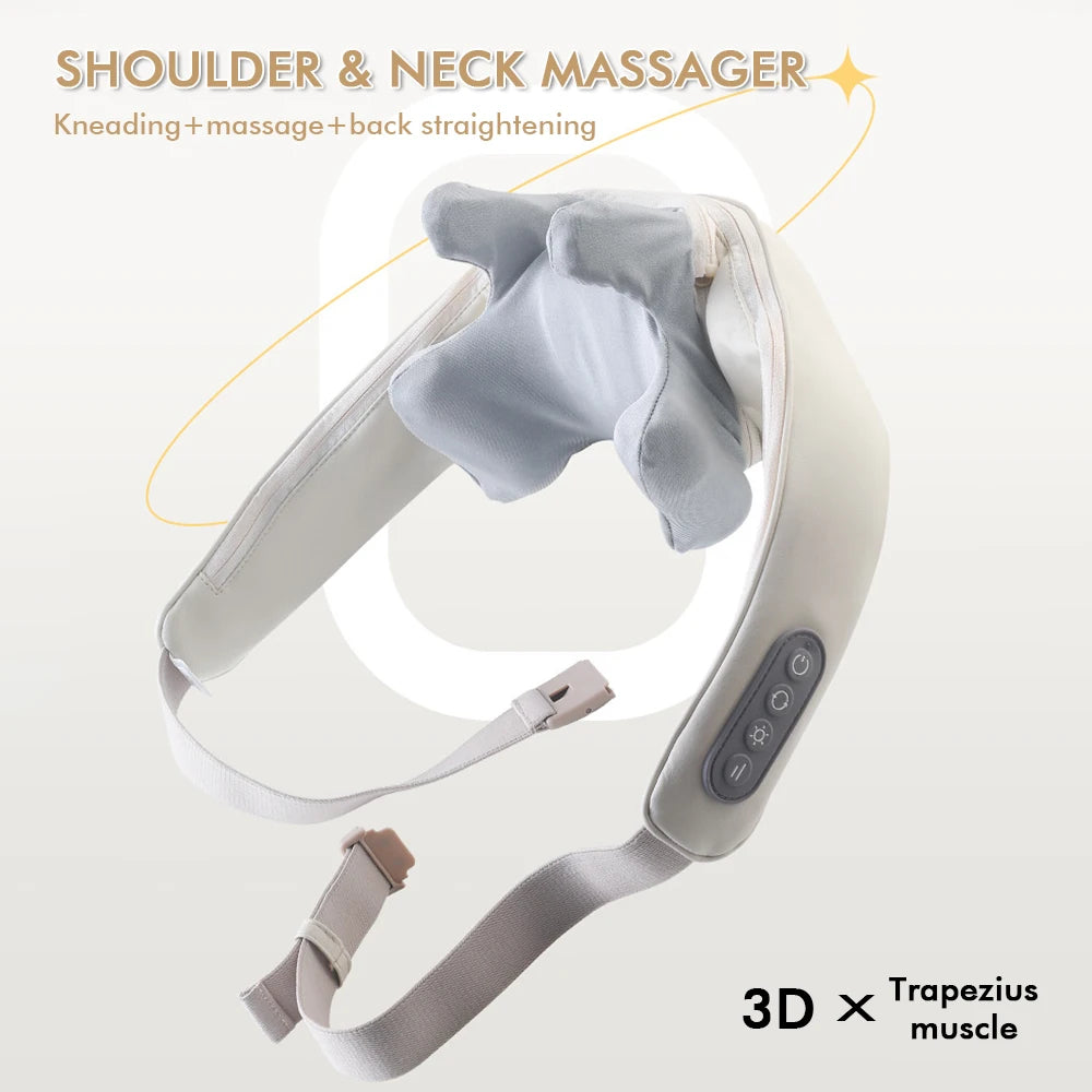 Wireless Neck and Back Massager for Cervical and Trapezius Relaxation