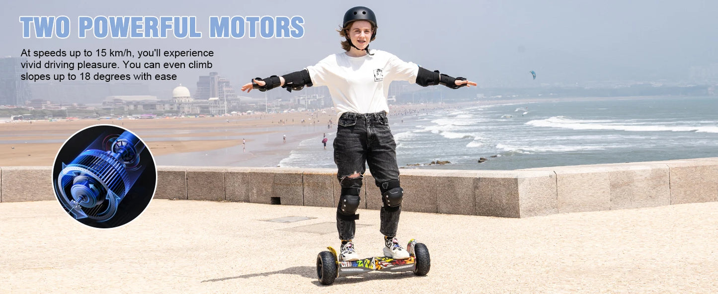 RCB  8.5 “ Hoverboard with Two Wheels, Hover board APP Control Function, Bluetooth Speaker, LED Lights for Kids and Adult
