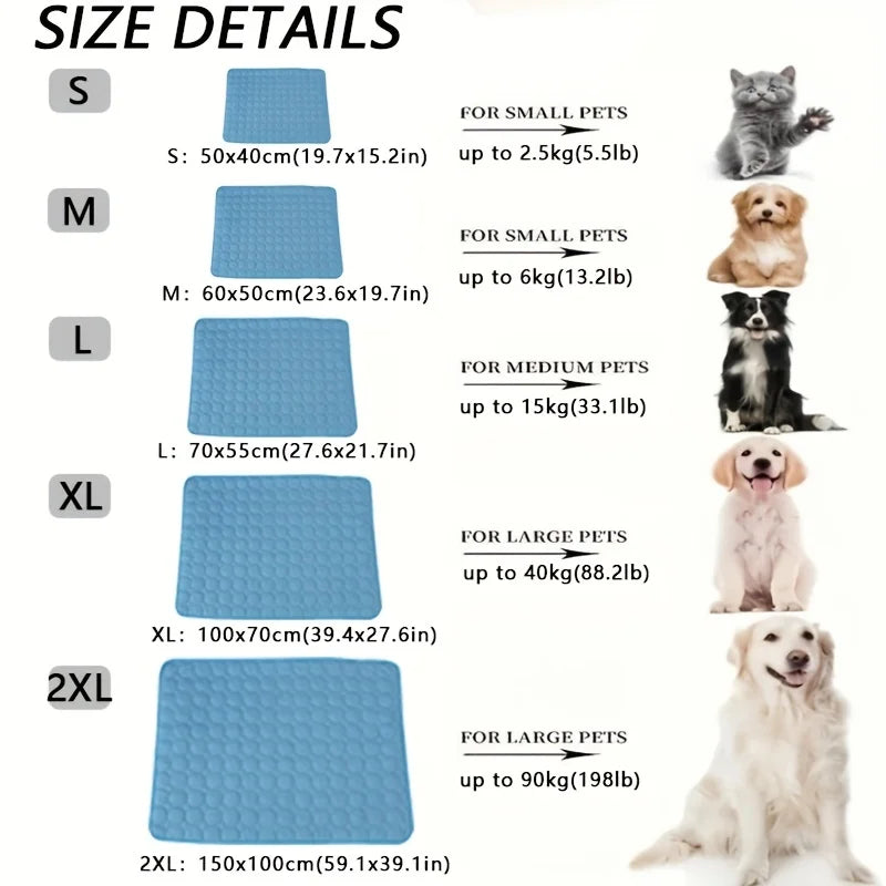Dog Cooling Mat Summer Cold Bed Extra Large For Small Big Dogs & Cats