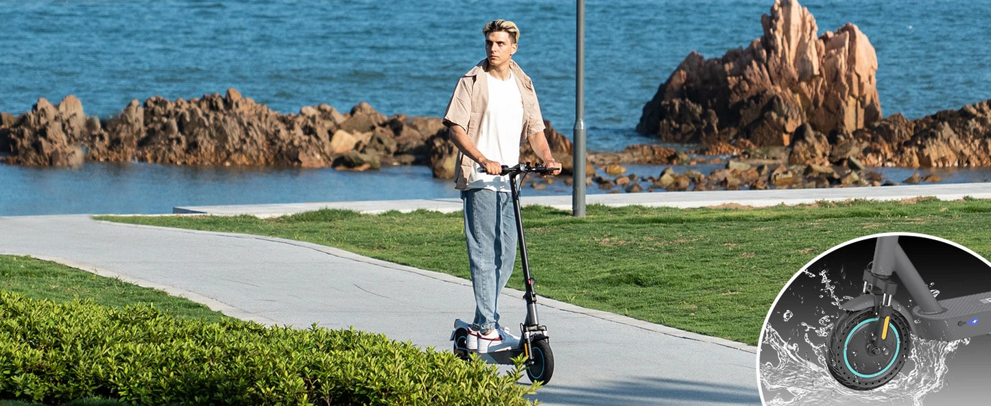 RCB 10" Electric Scooter Adult R19, 30-35 Km Range, Max Speed 25 km/h and 150kg Load, 3 Speed Settings, App Control