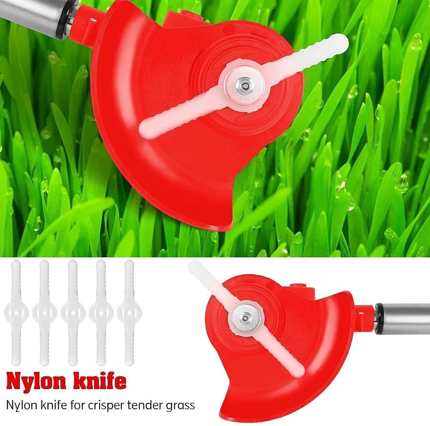 Cordless Grass Trimmer 12V - 2 Battery Powered Garden Edger & Lawn Cutter
