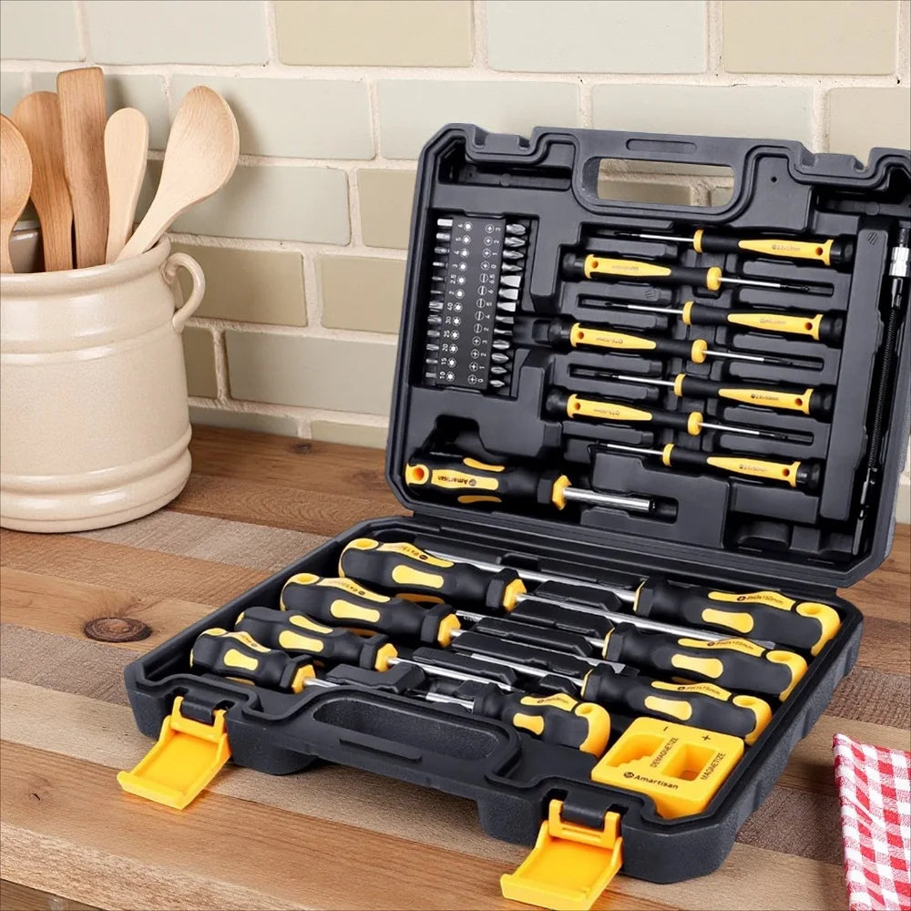 Magnetic Screwdriver Set 43 Piece Precision Phillips Screwdriver Screwdriver bits With Sturdy Tool Box Repair Hand Tools