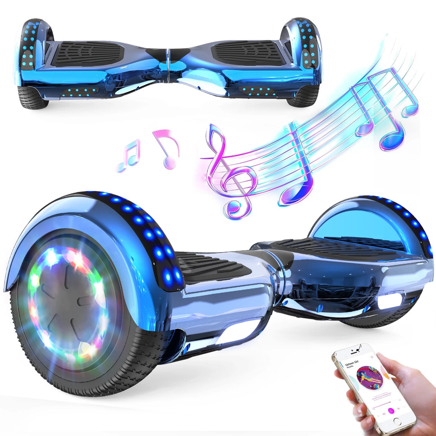 RCB Kids Hoverboard 6.5 Inch Self Balancing Electric Scooter 2 Wheel with Speaker LED Lights
