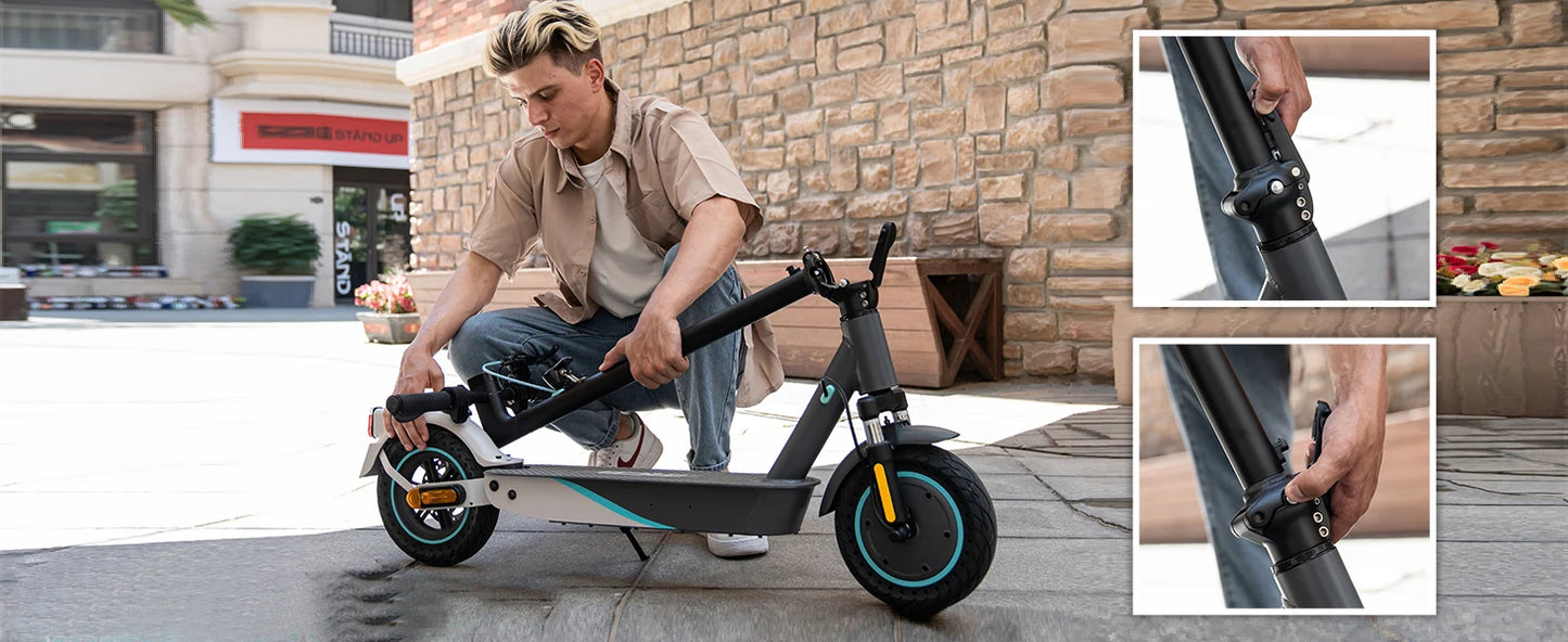 RCB 10" Electric Scooter Adult R19, 30-35 Km Range, Max Speed 25 km/h and 150kg Load, 3 Speed Settings, App Control