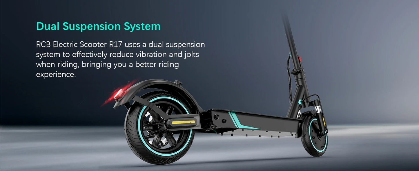 RCB R17 Electric Scooter, 350W Motor, Speed up to 25 km/h, 30 km of autonomy, 8.5" Solid Tire, Maximum Load 120 kg, Dual Braking