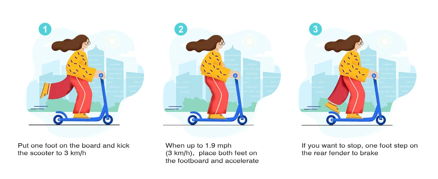 RCB Electric Scooter for Kids Ages 6-12, Up to 16KM/H & 8KM, LED Display Lightweight