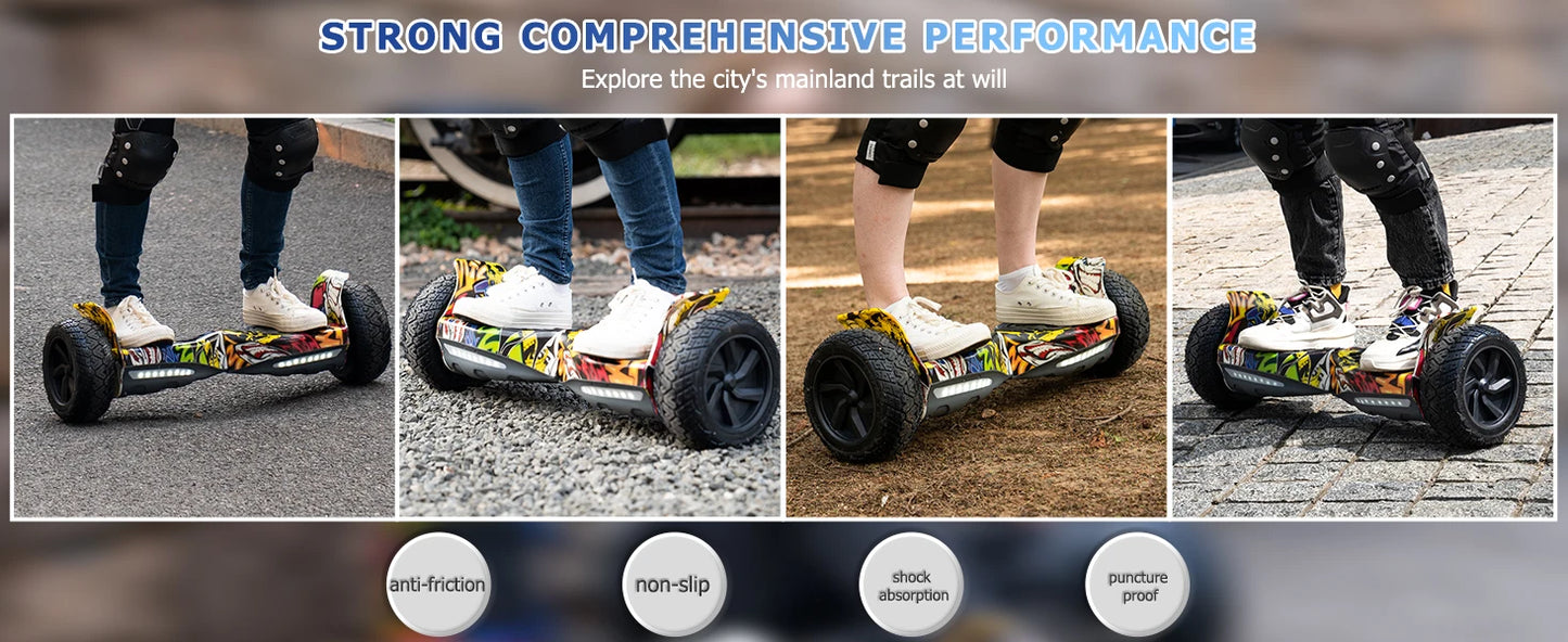RCB  8.5 “ Hoverboard with Two Wheels, Hover board APP Control Function, Bluetooth Speaker, LED Lights for Kids and Adult