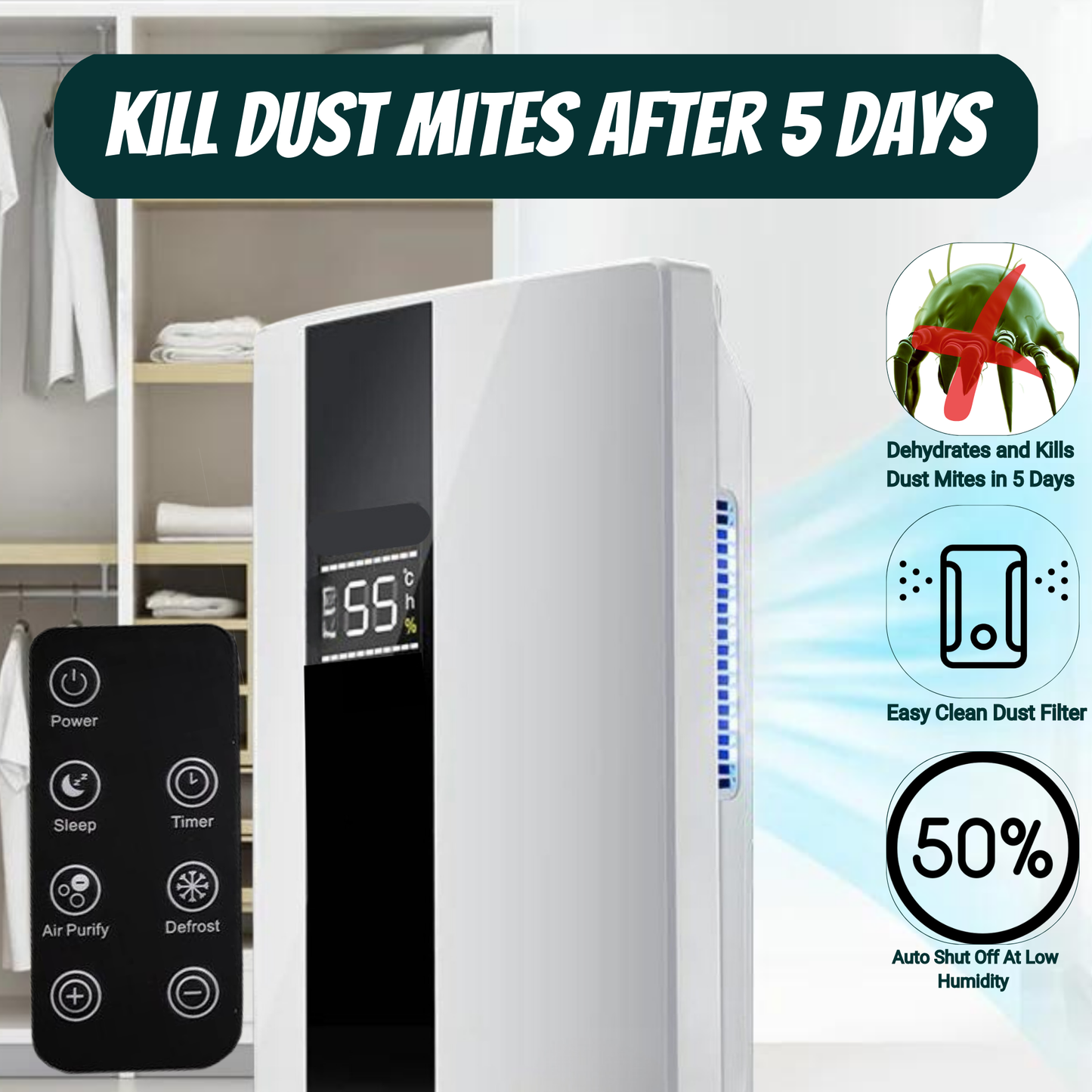 Best Dehumidifier for Dust Mite Allergy - Dust Filter