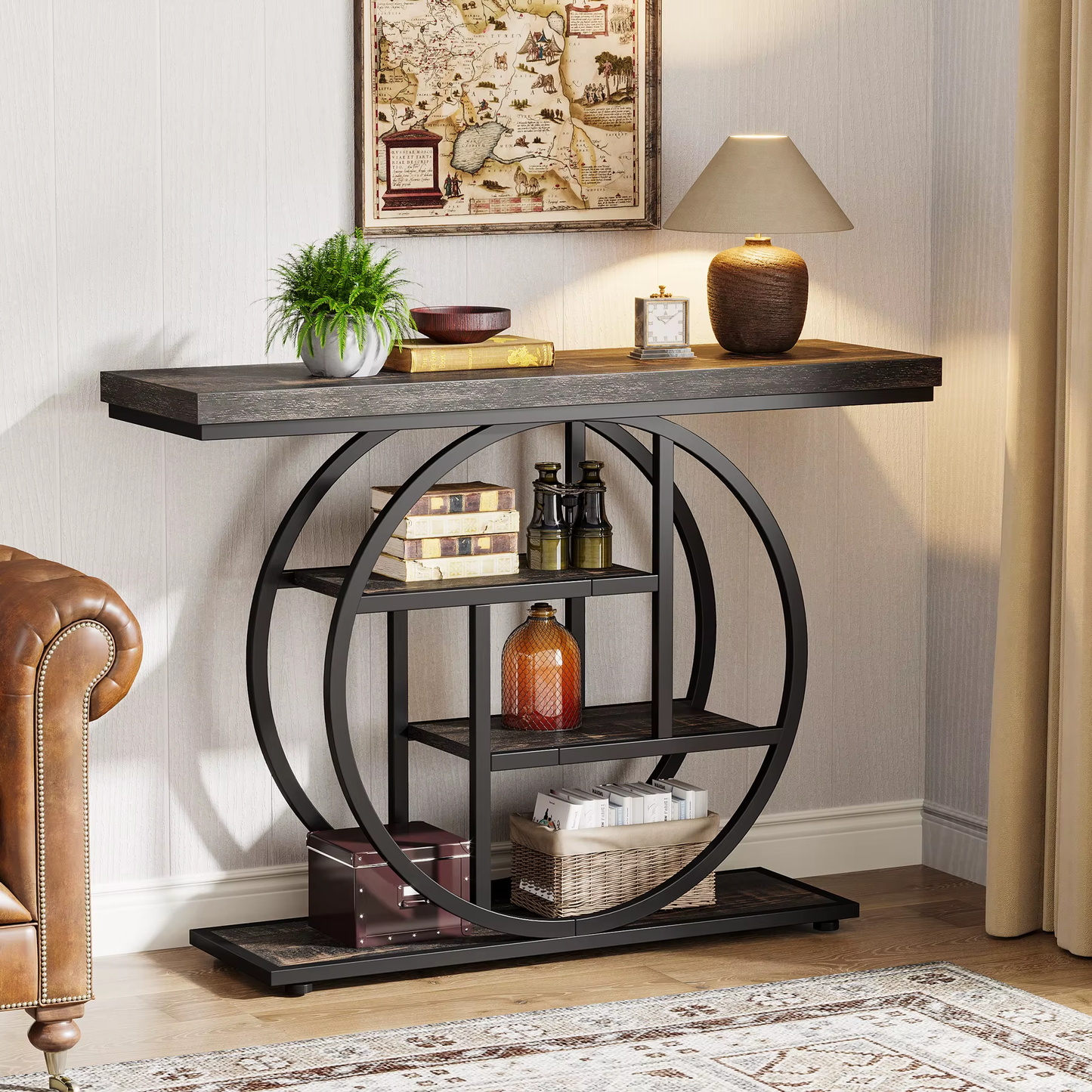 Console Table 4-Tier Entryway Table 42inch