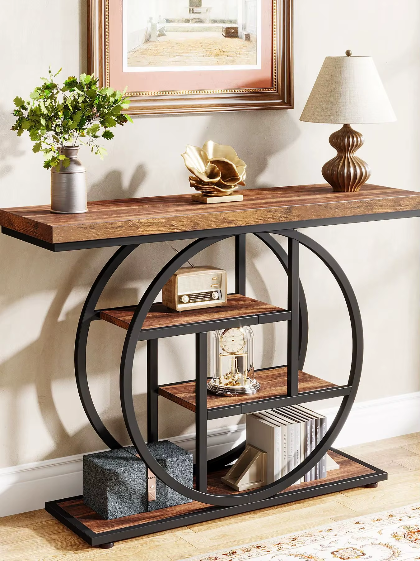 Console Table 4-Tier Entryway Table 42inch