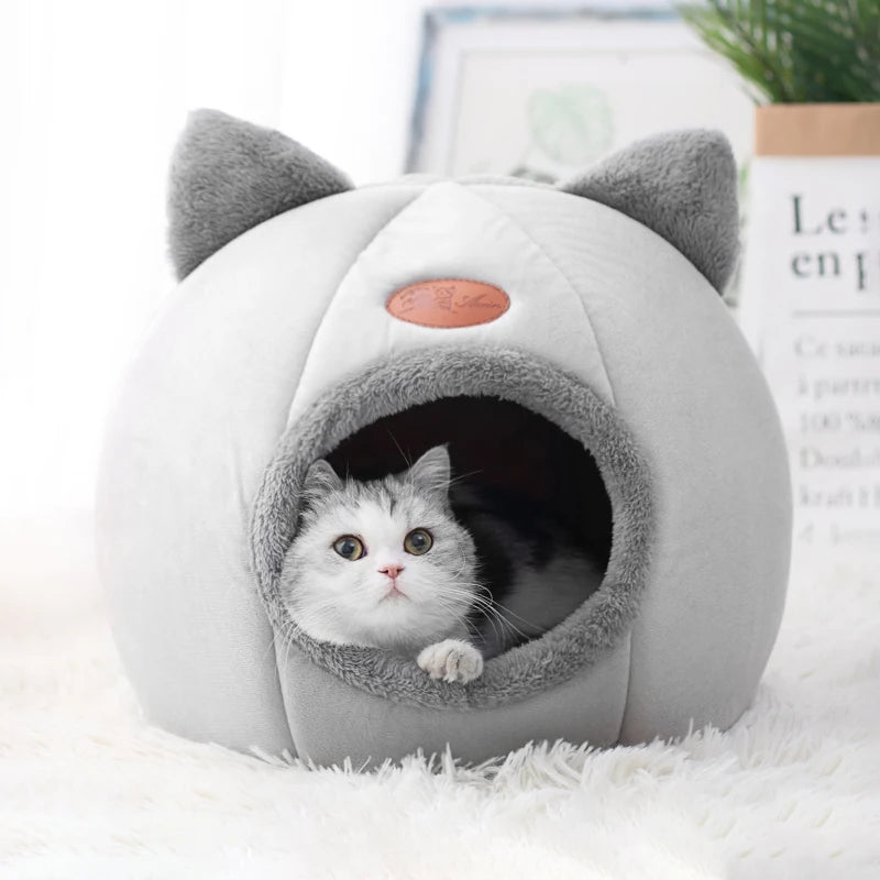New Deep Sleep Comfort Cat Bed Iittle Mat Basket Cave Nest