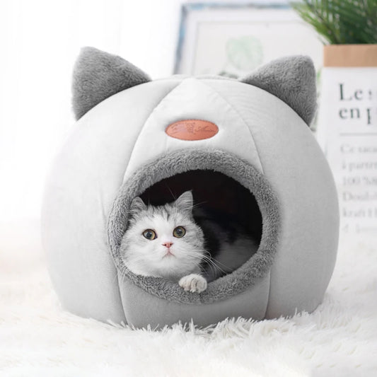 New Deep Sleep Comfort Cat Bed Iittle Mat Basket Cave Nest
