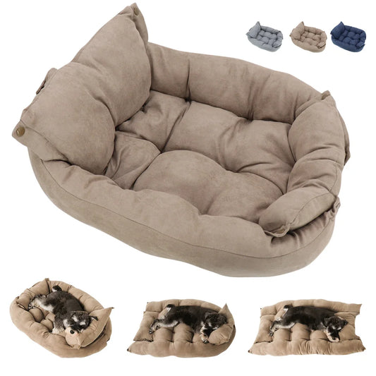 Multifunction Bed Mat 3 IN 1 Sleeping Bed Sofa Warm Winter Puppy Kitten Nest Kennel Soft Cushion For Dogs Cats