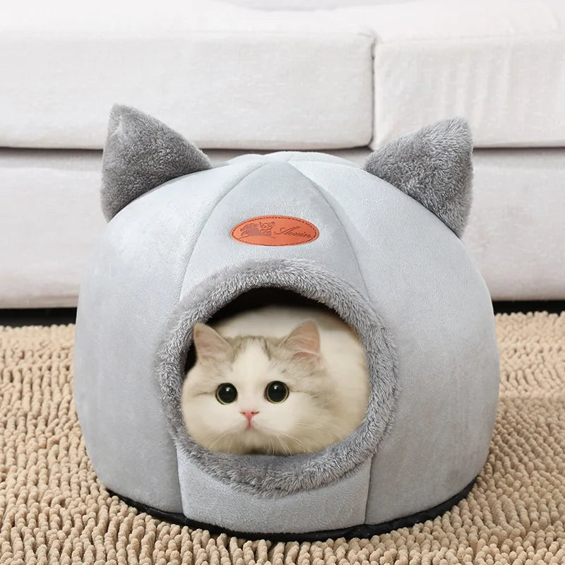New Deep Sleep Comfort Cat Bed Iittle Mat Basket Cave Nest