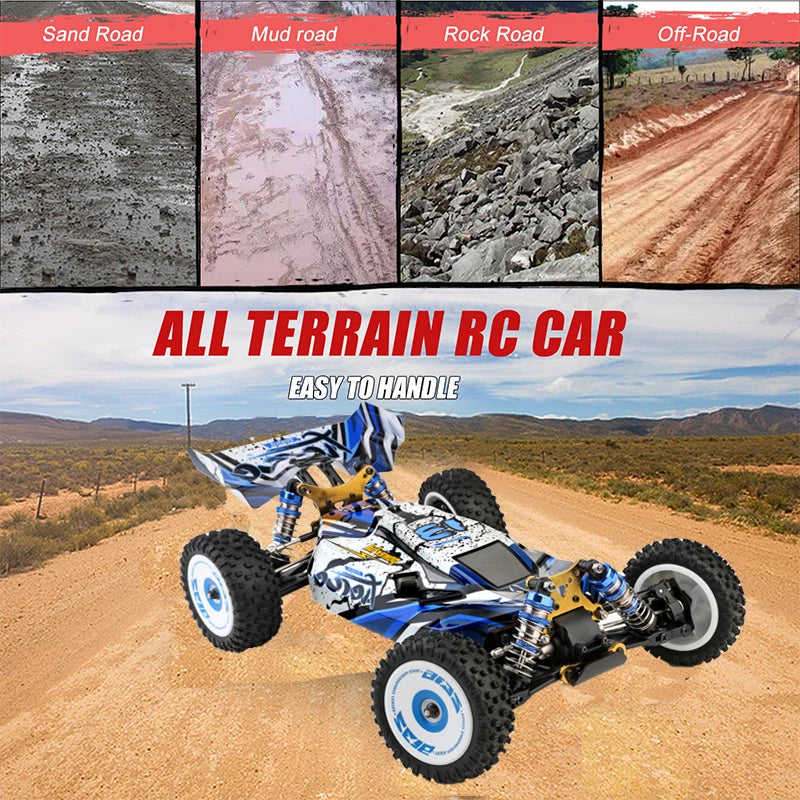 NewV8 1/12 2.4G Racing RC Cars 4WD Brushless Motor 75Km/H High Speed Remote Control Off-road Drift Car