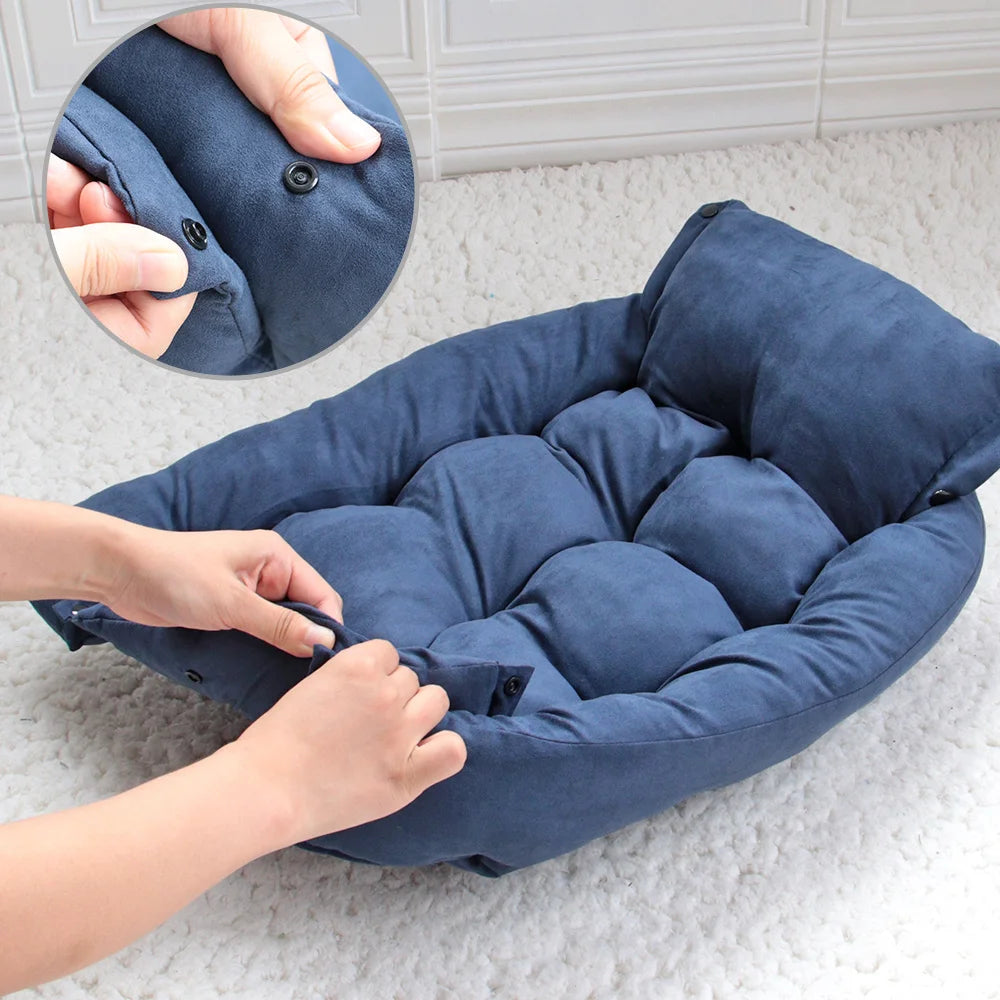 Multifunction Bed Mat 3 IN 1 Sleeping Bed Sofa Warm Winter Puppy Kitten Nest Kennel Soft Cushion For Dogs Cats