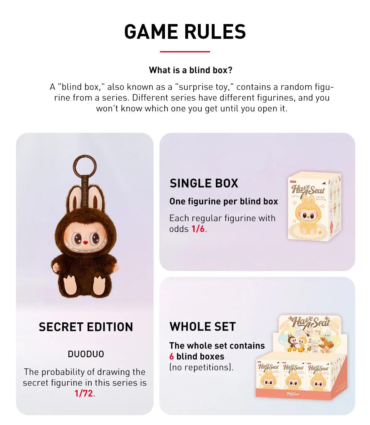 Pop Mart Labubu The Monsters Vinyl Plush Pendant Blind Box