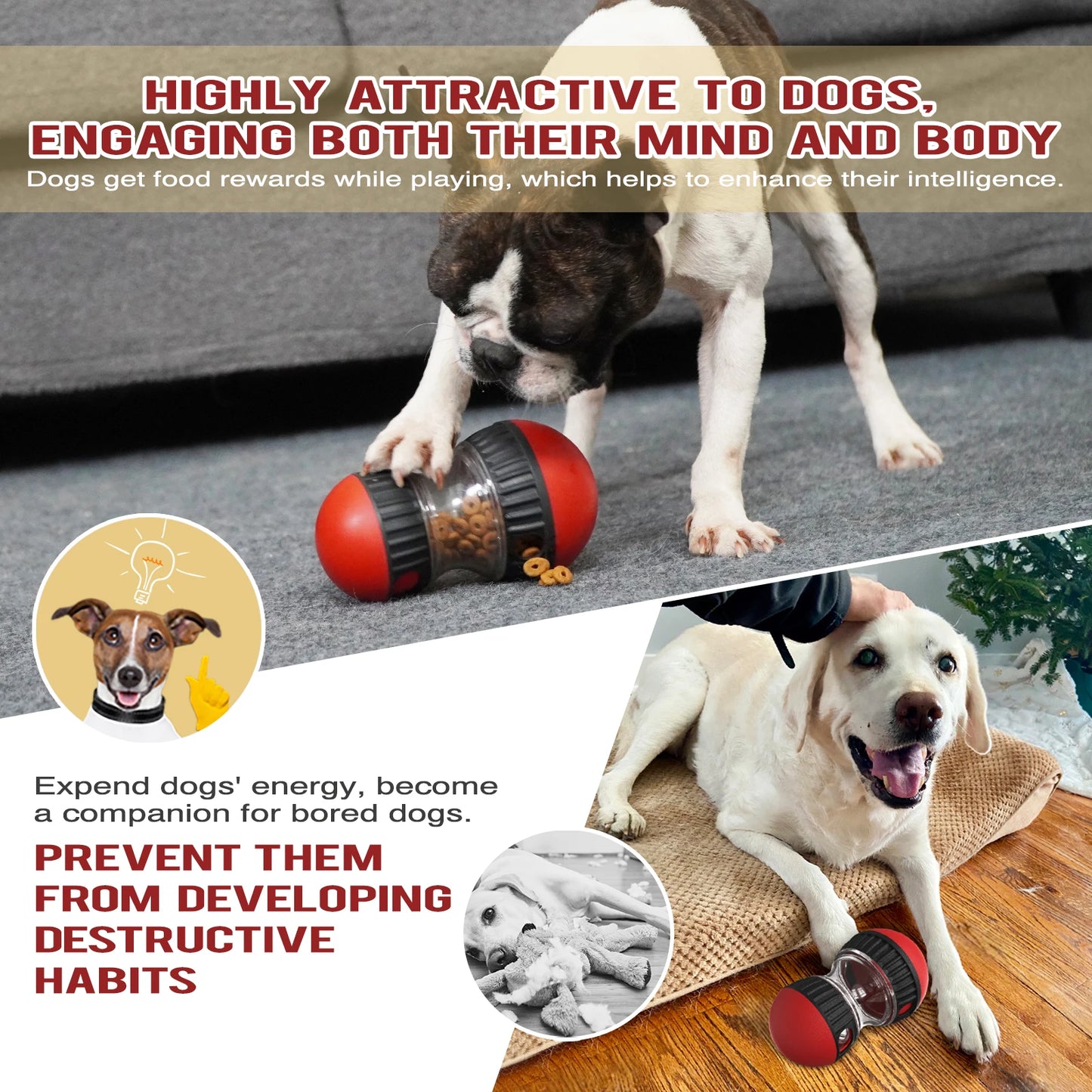 Dog Toy For Small Medium Large Dogs Cats Slow Feeder Pet Improve IQ Indoor Training Puppy Toys  Chihuahua Beagle Pet Supplies