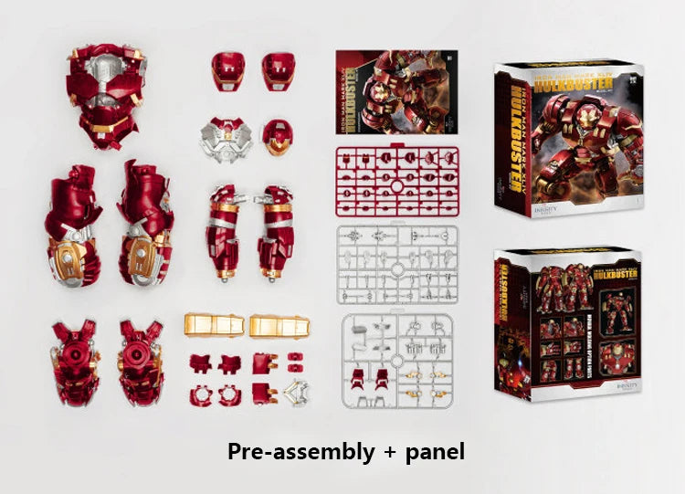 Marvel Anti-Hulk Armor Assemble Toy Movie Character Model 18 Inches Action Figures LED Emit Light Model Gift