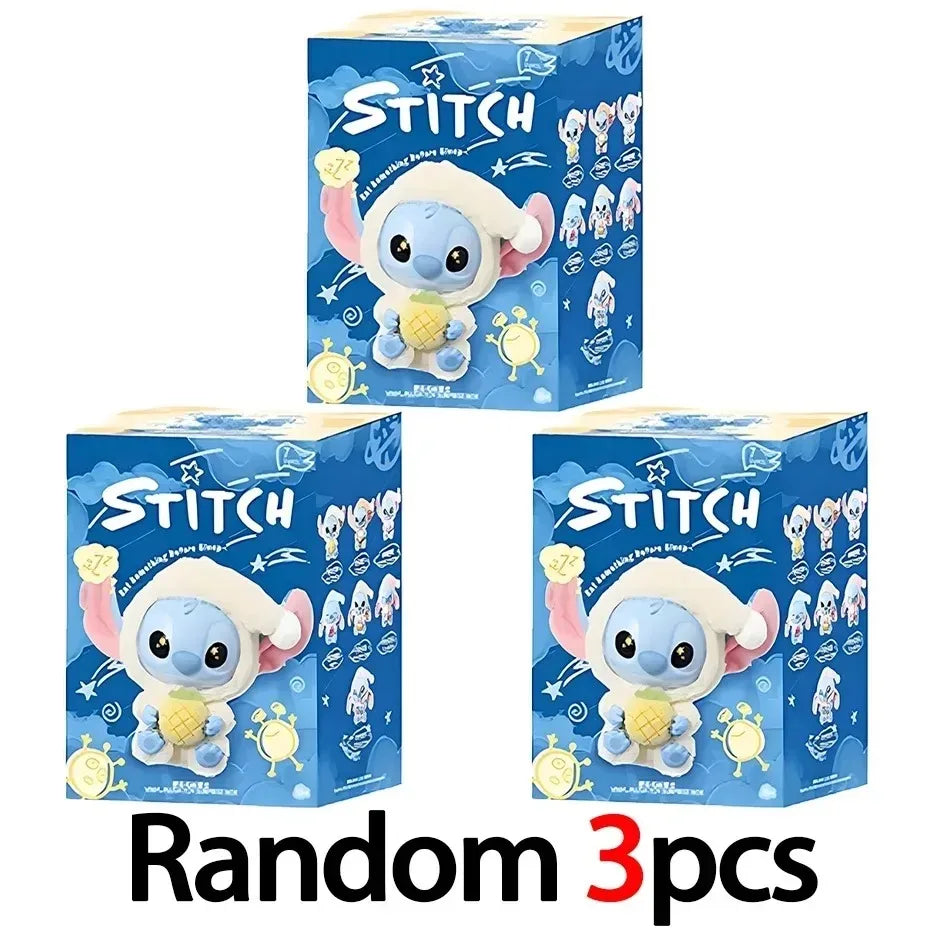 Mystery Disney New Stitch Eat Some Thing Before Sleep Series Vinyl Blind Box Bag Pendant Cute Plush Doll