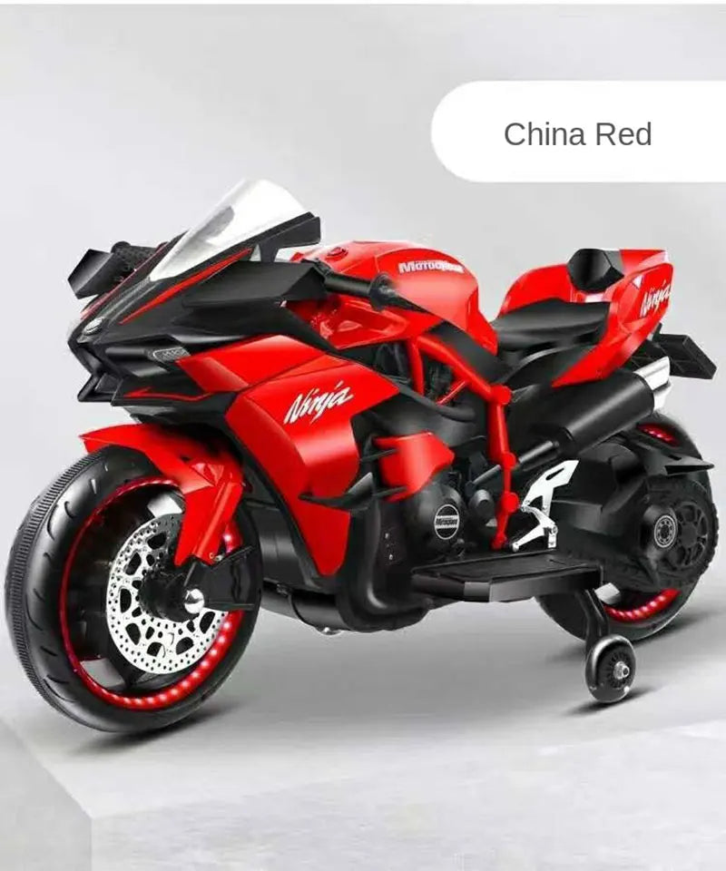 1.1M Long Children Electric Two Wheeled Rechargeable Drive Motorcycle For 3-9 Years Kids Ride On