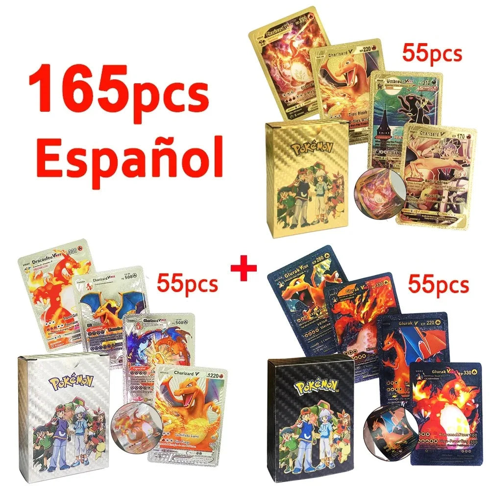 Pokemon Cards Vmax GX Gold Foil Flash Card Colorful Game Battle Collection