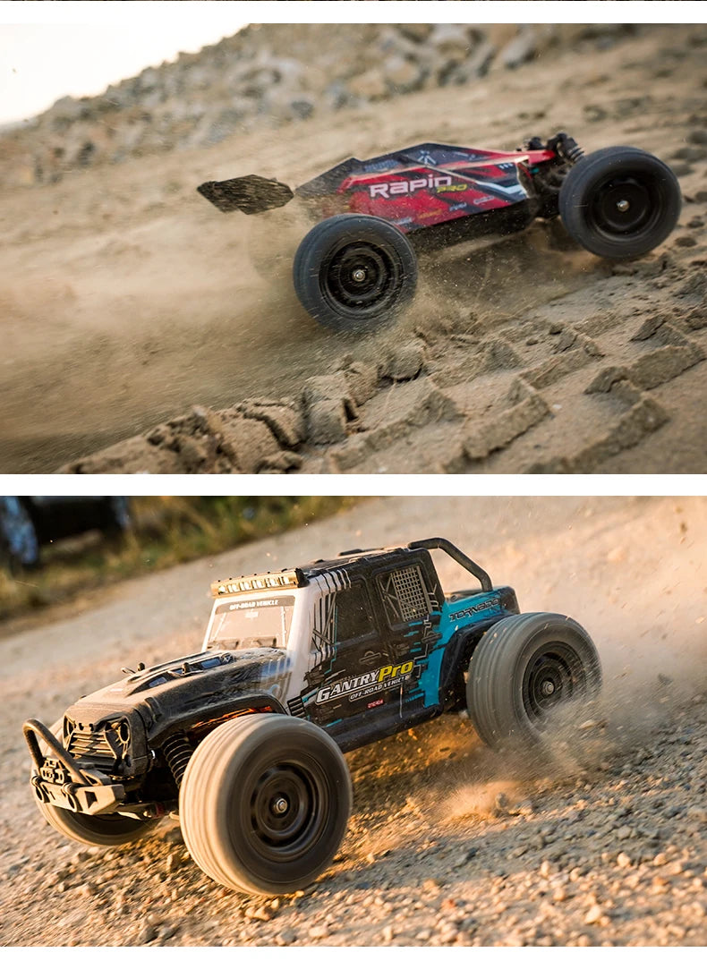 70KM/H Professional RC Car: Brushless Motor, 1:16 Scale 4WD High-Speed Off-road Climbing Vehicle W LED Light